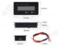 Battery capacity meter/display for lithium batteries blue